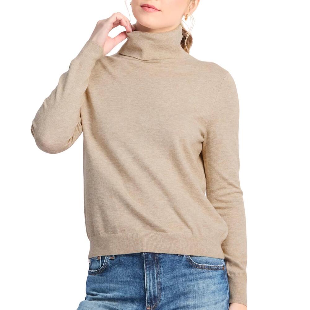 NEW STITCHES & STRIPES otis turtleneck sweater in oat